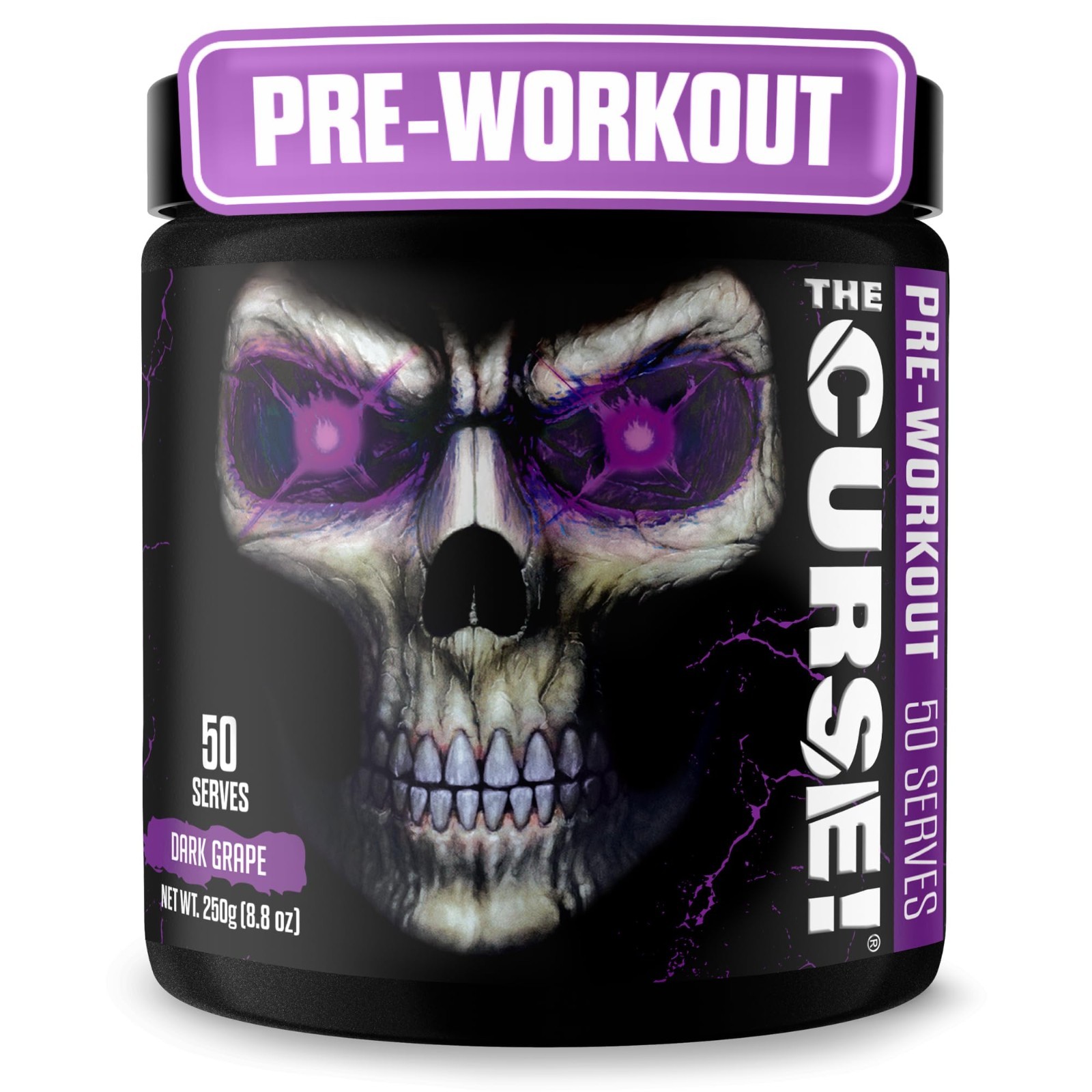 Pre Workout Powder with Creatine & Caffeine, Dark Grape Flavor, 50 Servings – Bo