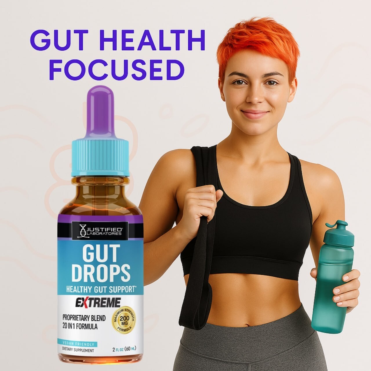 Gut Drops Extreme 200MG Healthy Gut Support 20-in-1 Proprietary Blend 10 Pack