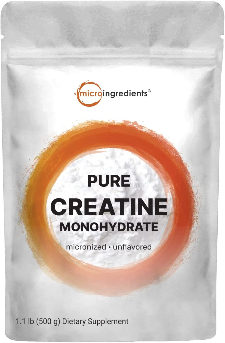 Micro Ingredients Pure Creatine Monohydrate Powder 5000mg, Micronized Unflavored