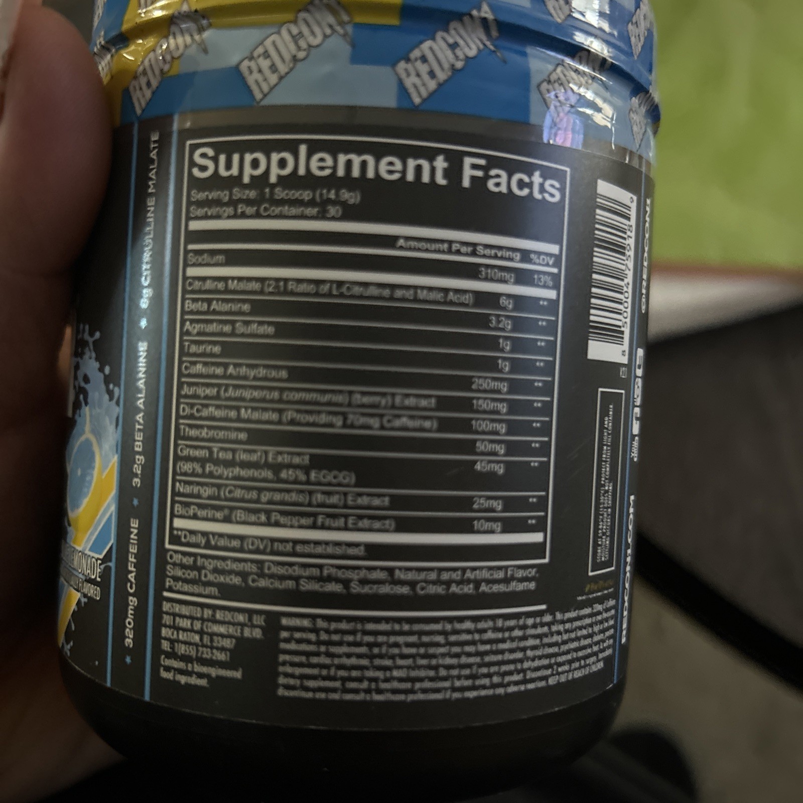 REDCON1 Total War Pre Workout Powder, Blue Lemonade – Beta Alanine + Citrulli…