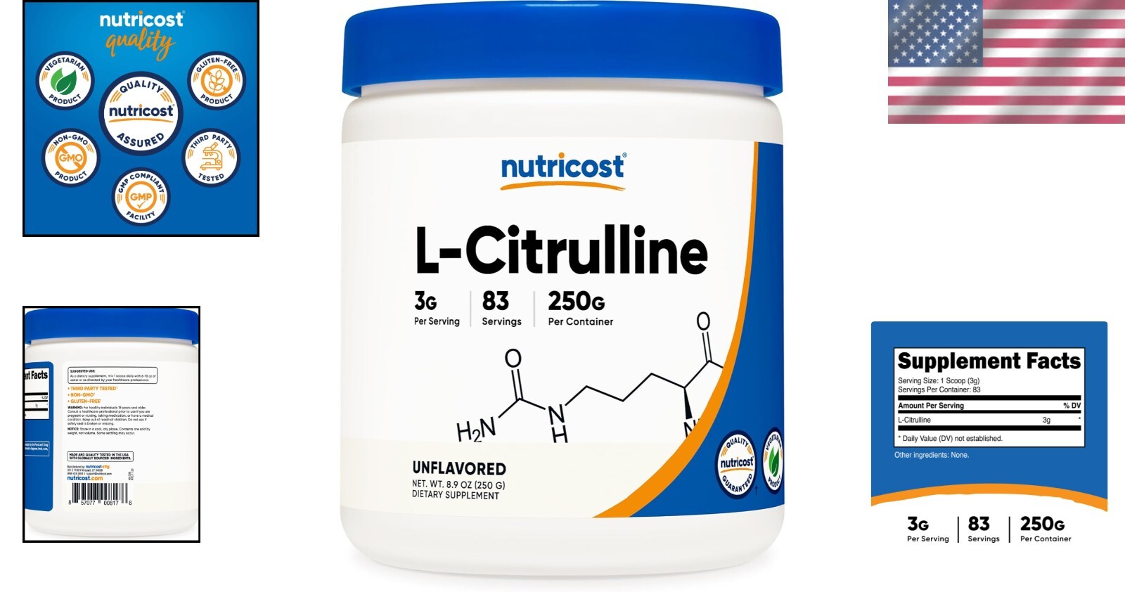 Pure L-Citrulline Powder 250 Grams – Pure Base for Enhanced Performance