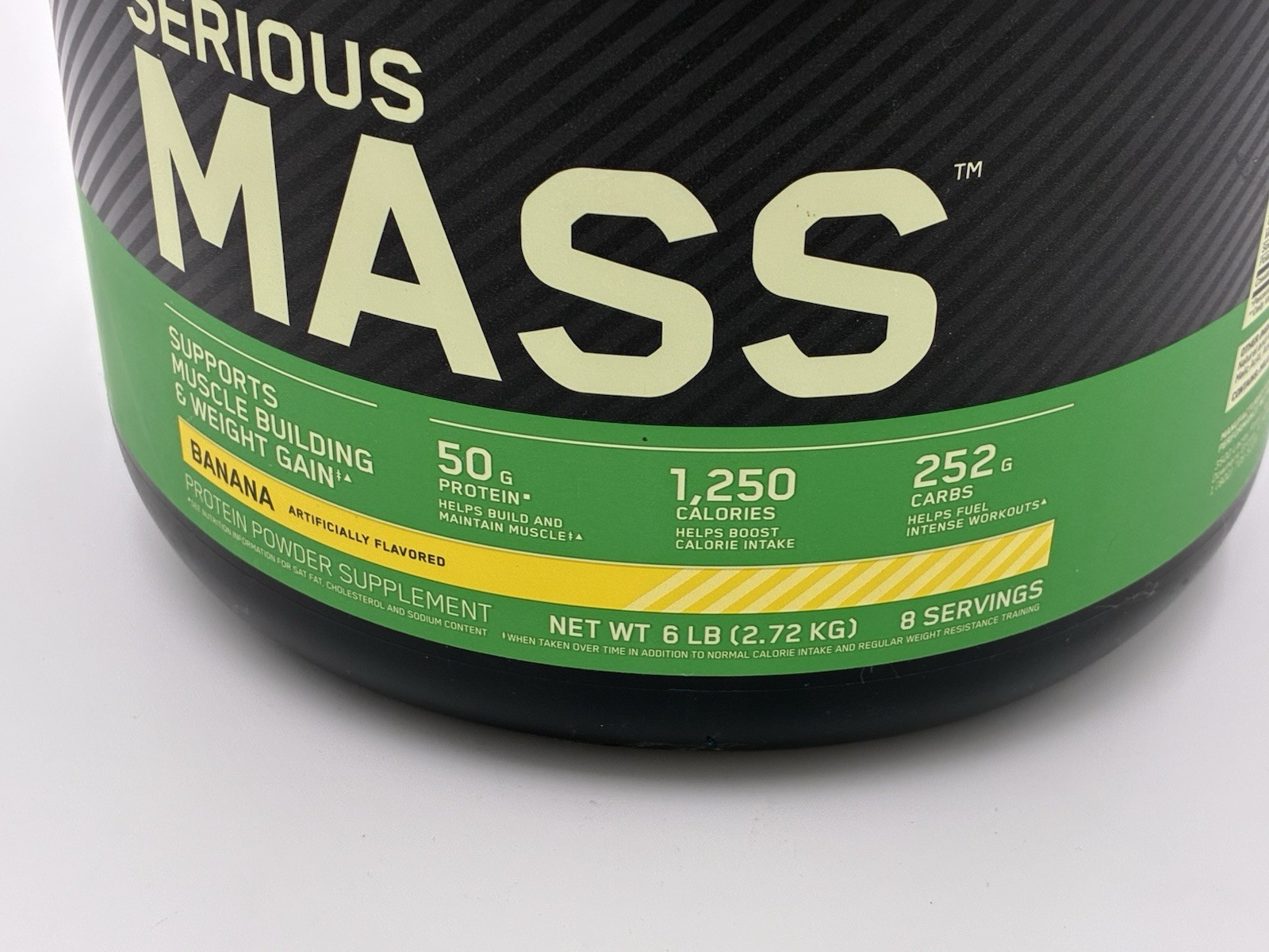Optimum Nutrition Serious Mass Gainer Protein Powder, Banana, 6 lbs, Exp. 08/27
