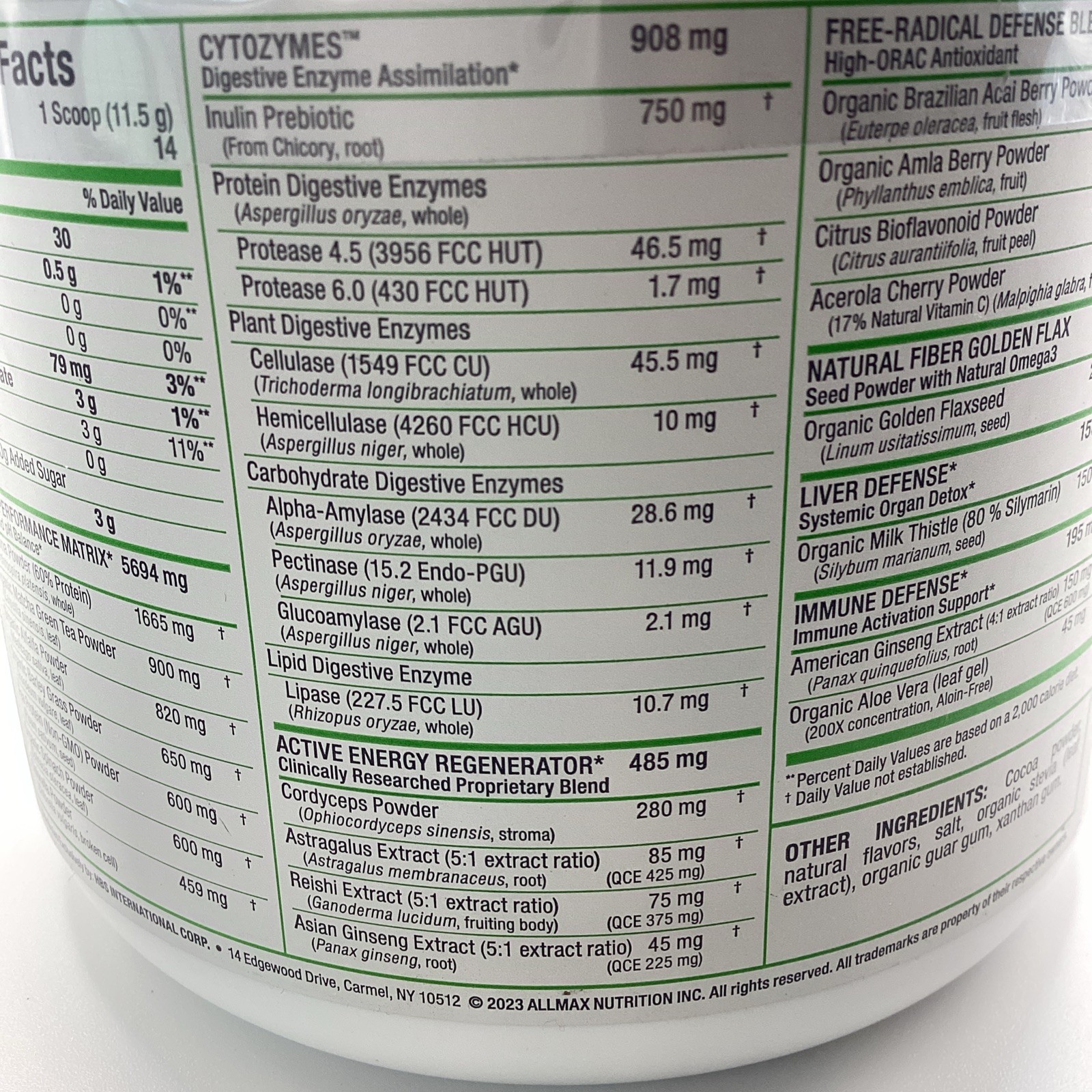 CYTOGREENS Allmax CytoGreens Super Green Powder 14 Servings Chocolate 11/26