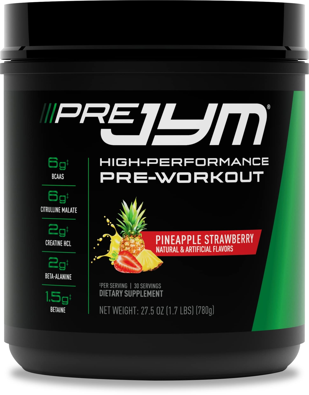 Pre JYM Pre Workout Powder 30 Servings Powerful Energy BCAAs Creatine Endurance