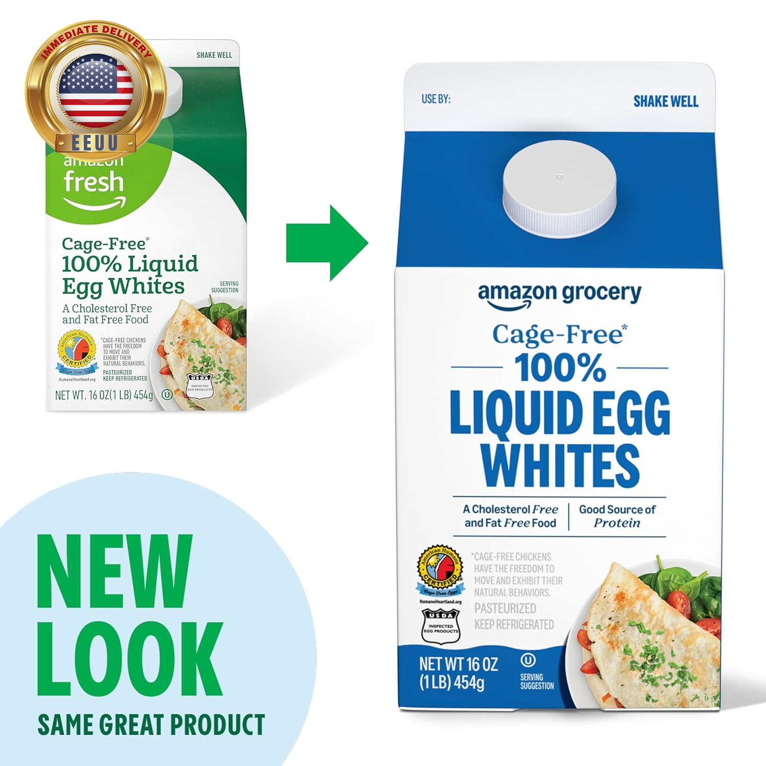 , Cage Free Liquid Egg Whites, 16 Fl Oz ⭐️⭐️⭐️⭐️⭐️