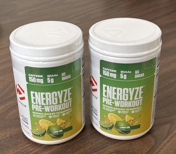Energyze™ Pre-Workout, Lemon Lime, 14.1 oz (400 g) Lot Of 2 (10/26)