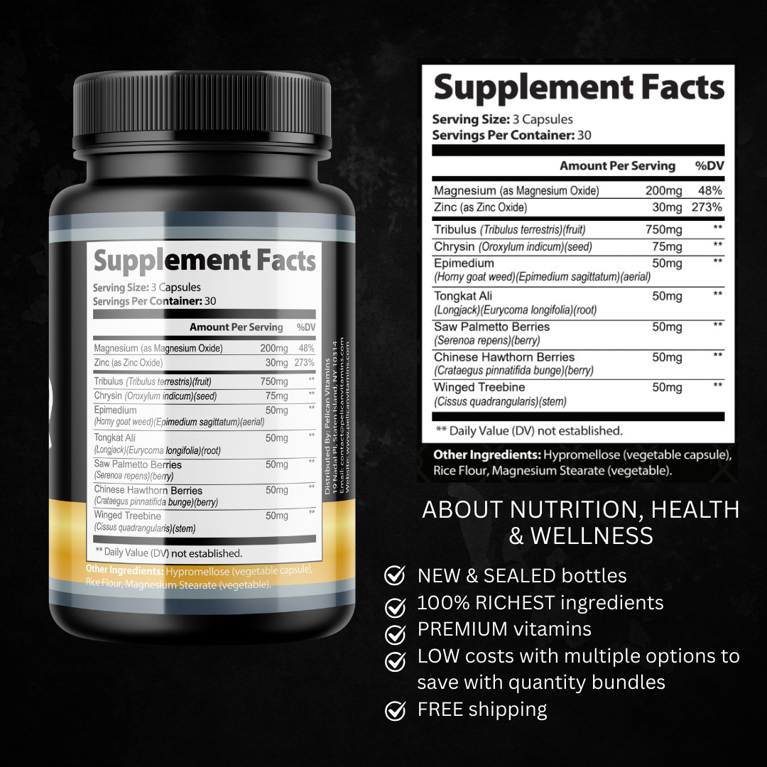 Max Power- Bodybuilding & Men’s Health Support- 2 Bottles- 180 Capsules