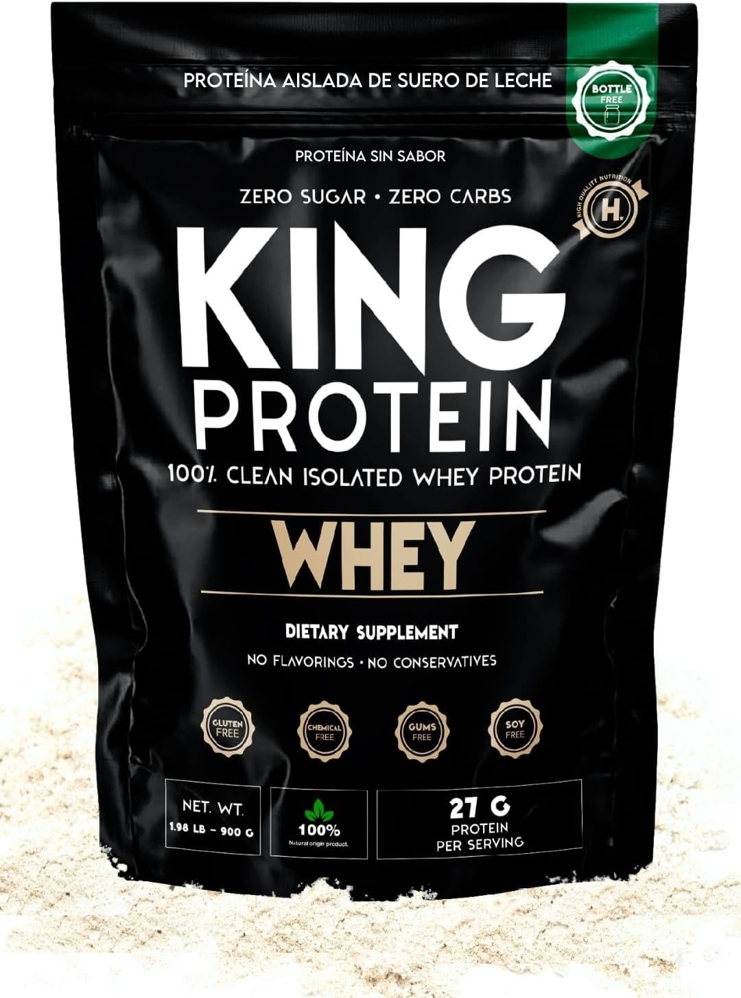 KING Protein Clean Whey Isolate Powder 1.98 Pound (Pack of 1)