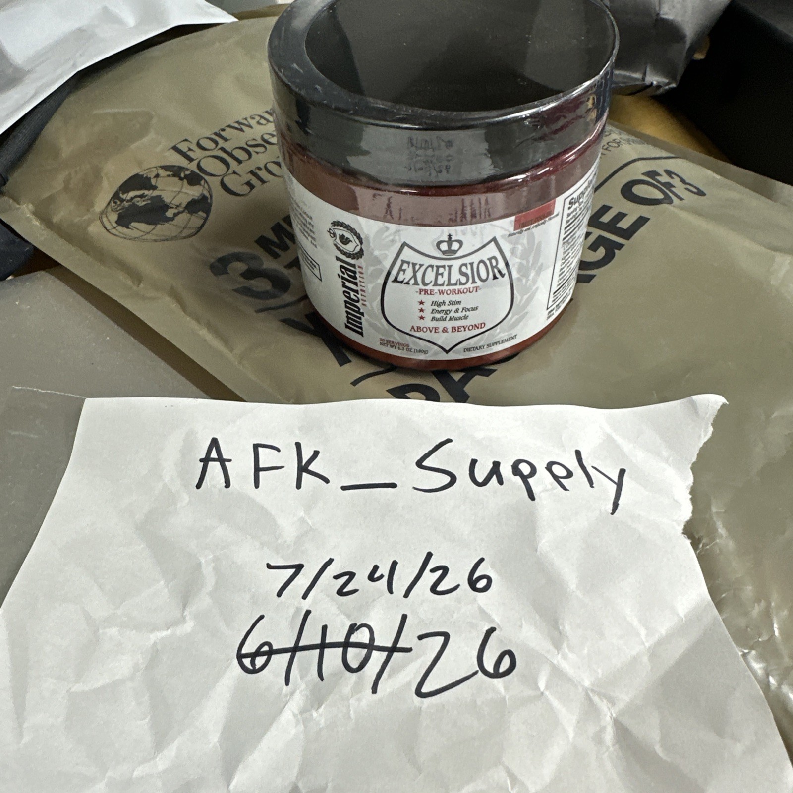 Excelsior Pre Workout 09/2028 exp sealed