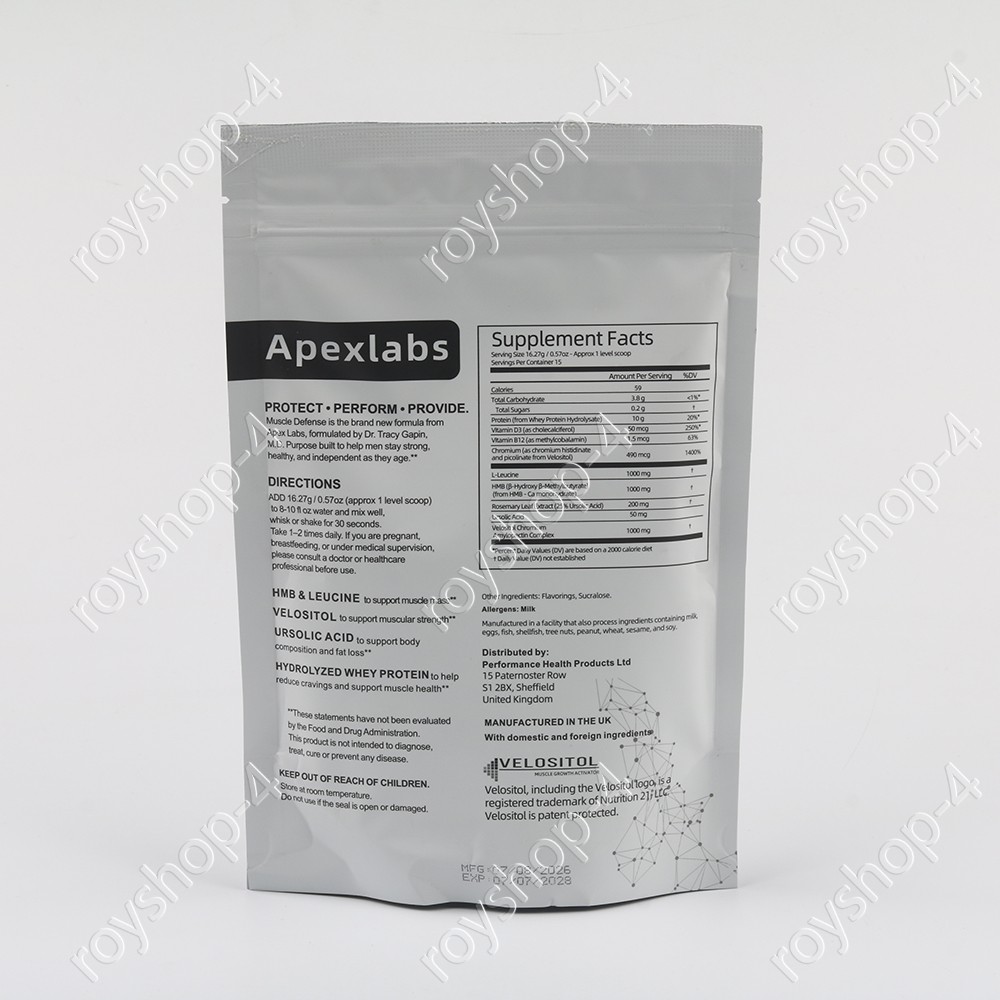 Apex Labs Muscle Defense Dietary Supplement, Vanilla – 8.57 oz – FREE SHIPPING