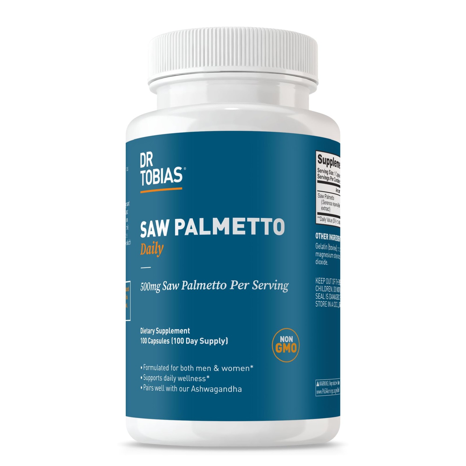 Dr. Tobias Saw Palmetto Supplement, Supports Urinary 100 Count (Pack of 1)