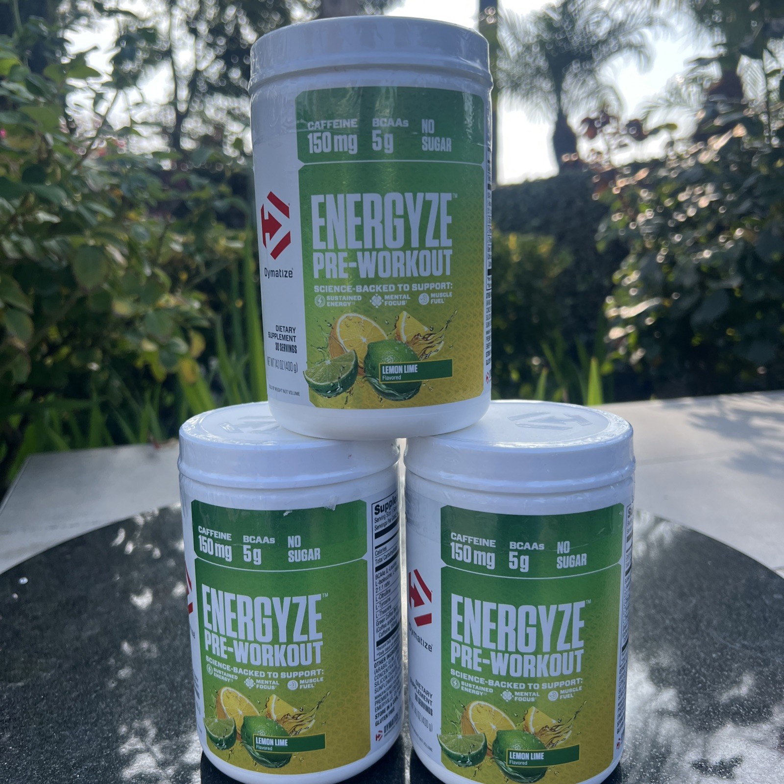 Lot of 3 x 14.1 oz (400 g), Energyze™ Pre-Workout, Lemon Lime, Sealed