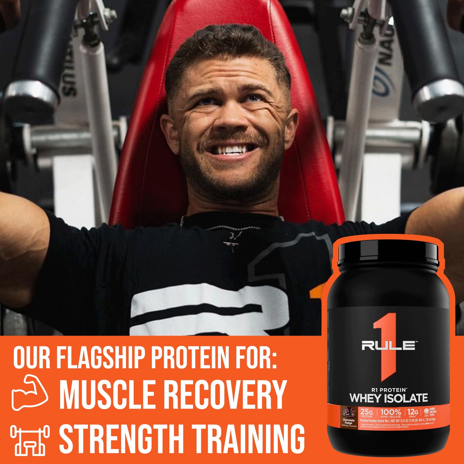 Rule 1 Proteins R1 Protein Whey Isolate with 25g Protein & 6g BCAA Exclusive…