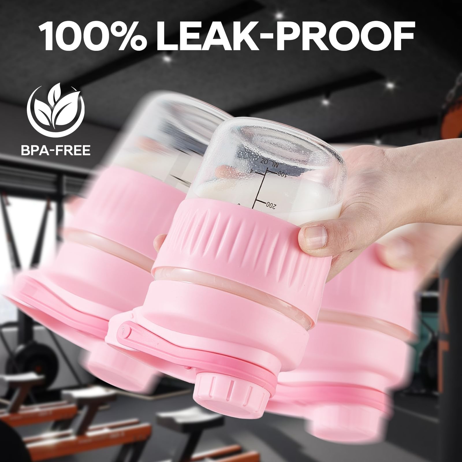 Shakexpert 12Oz Glass Shaker Bottle For Protein Small Borosilicate Glass