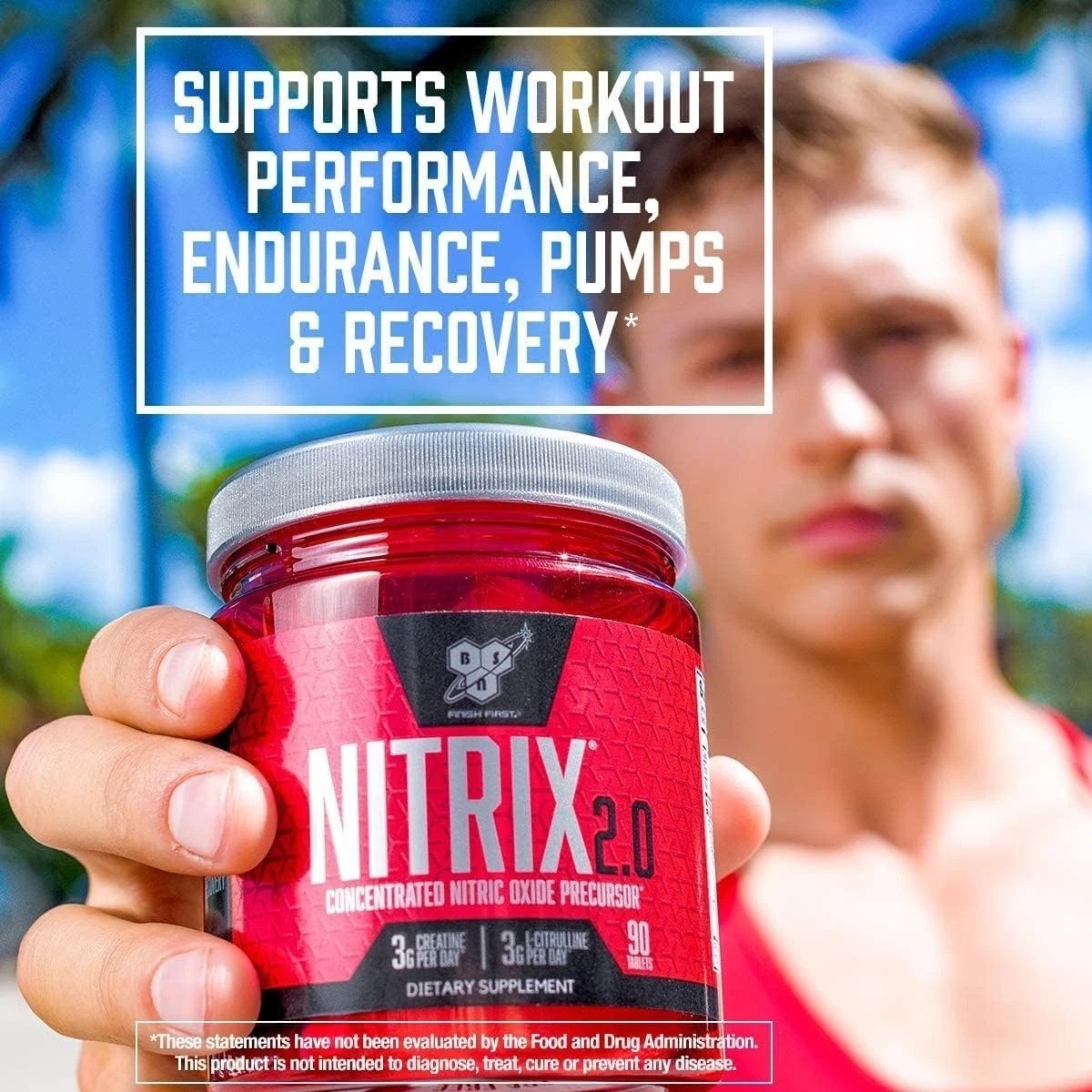 NITRIX 2.0: Nitric Oxide & Creatine Tablets – 90 Count for Enhanced Performance