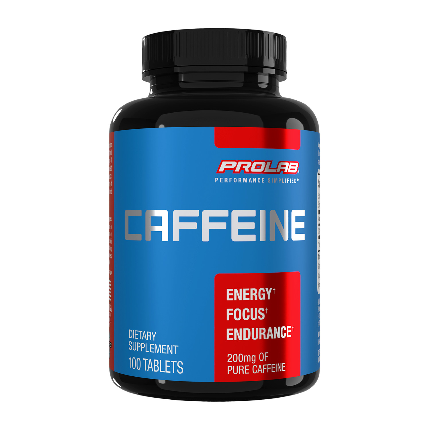 Prolab Caffeine Tablets 200mg 100ct. | Energy Support, Helps Enhance Endurance