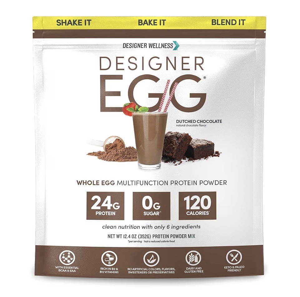2x Designer Egg Whole Egg Multifunction Protein Powder, Dutch Chocolate, 05/2026