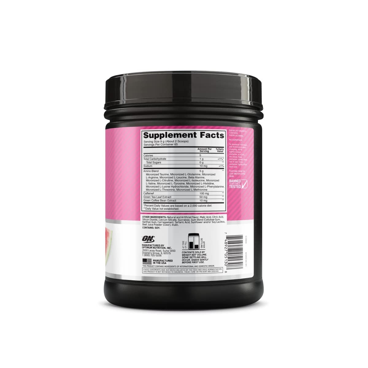 Amino Energy Pre Workout Powder – BCAA, Amino Acids, Green Tea, Keto, Watermelon