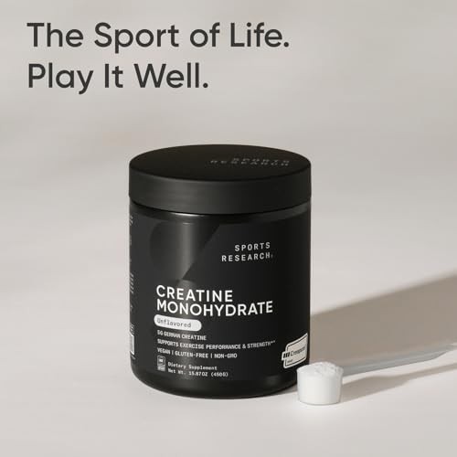 Creatine Monohydrate Powder – Gain Lean Muscle, Boost Performance, 90 Servings