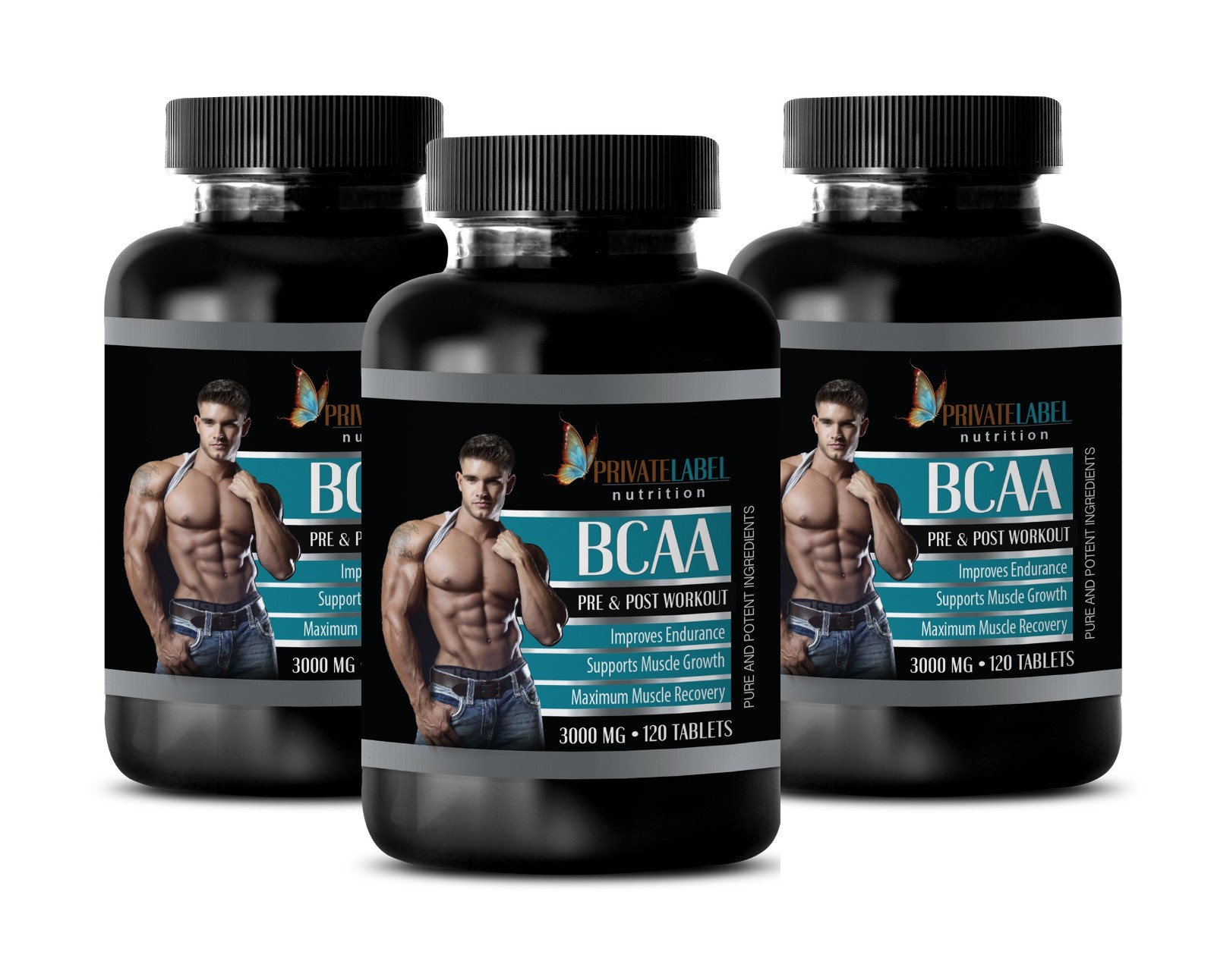 amino complete – BCAA 3000mg – essential amino acid complex – 3 Bottles