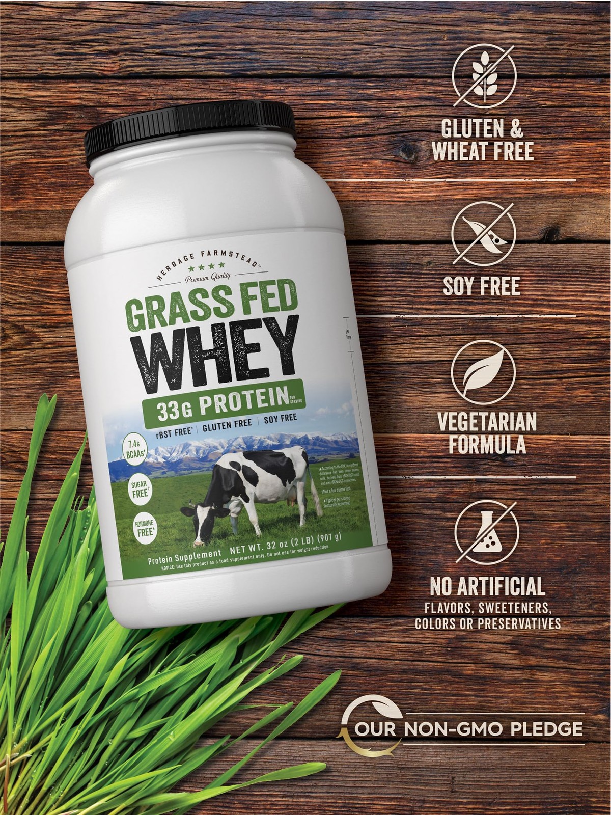 Carlyle Grass Fed Whey Protein Powder | 2lb | 33g of Protein Per Serving | Un…
