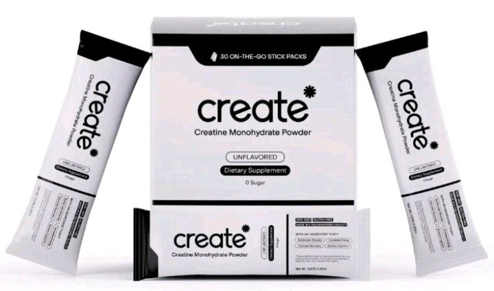 Create Single Serve Creatine Monohydrate Powder – 30 Pack, 5.4g ea. Exp. 08/27