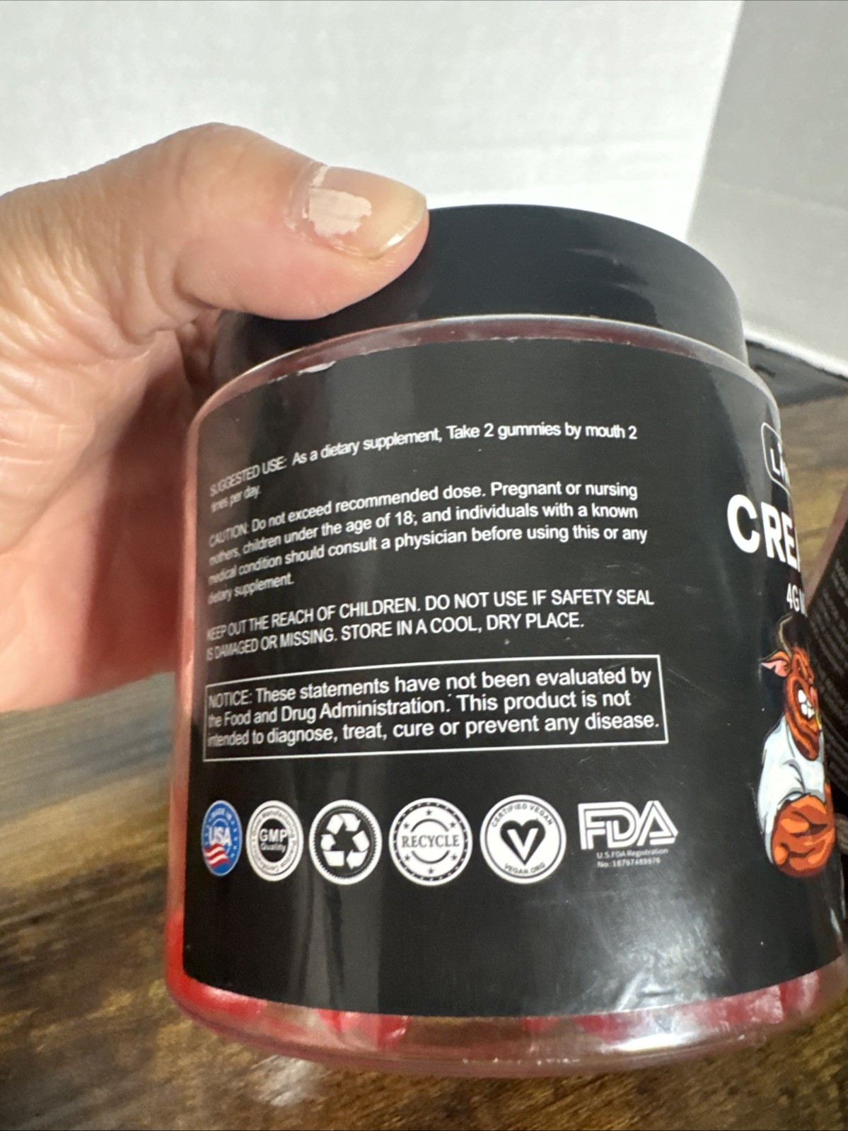 Lineone Creatine 4g Monohydrate 60 Gummies Dietary Supplement Muscle Strength x2