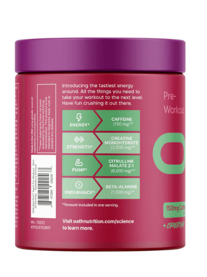 Oath Pre-Workout Sport Appleberry Orchard 25 servings Best by:9/26/2026
