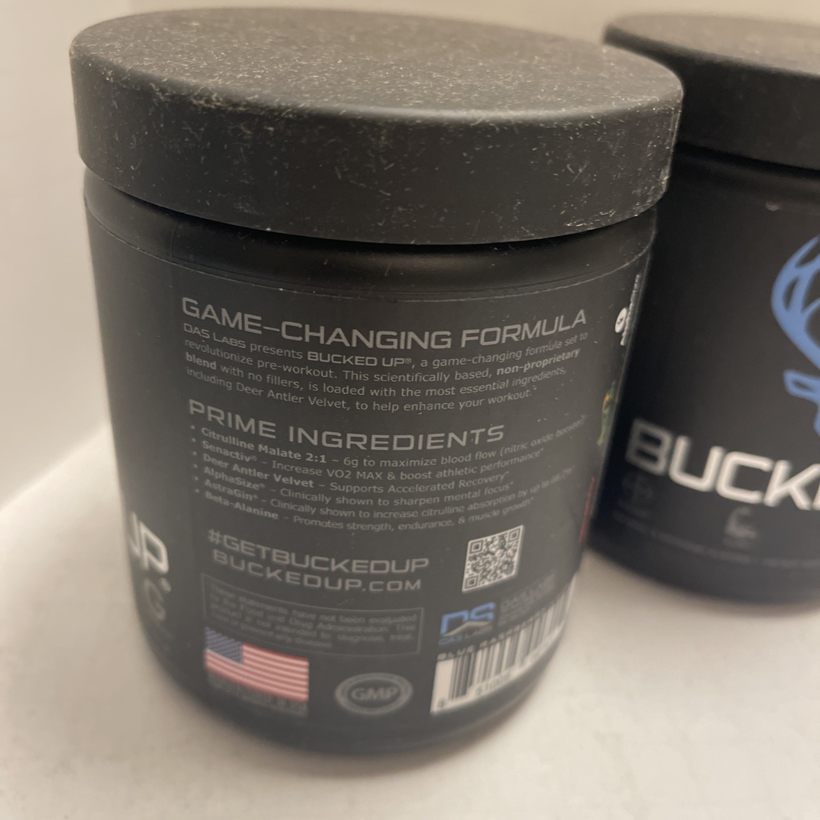 Bucked Up Pre-Workout Powder Blue Raz 11.3 OZ 30 Servings Exp 012/25 Lot of 2