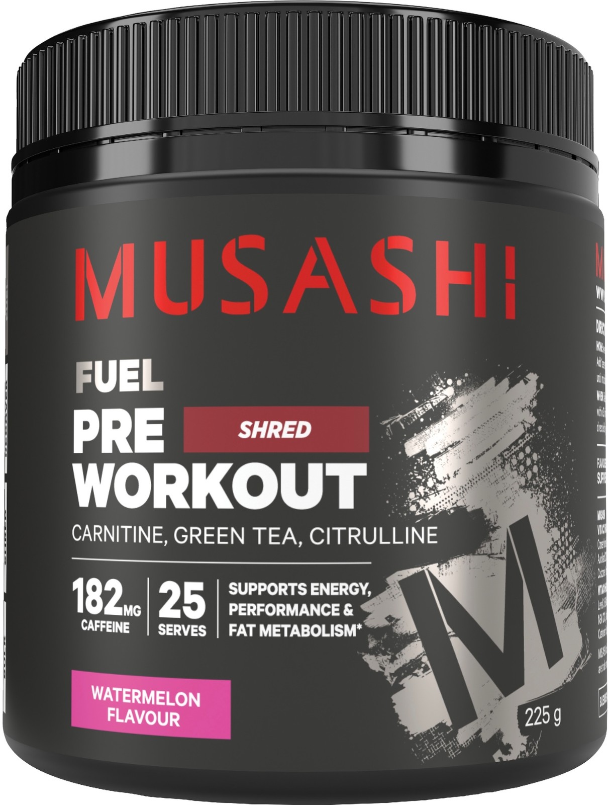 Musashi Pre-Workout Shred Watermelon 225g