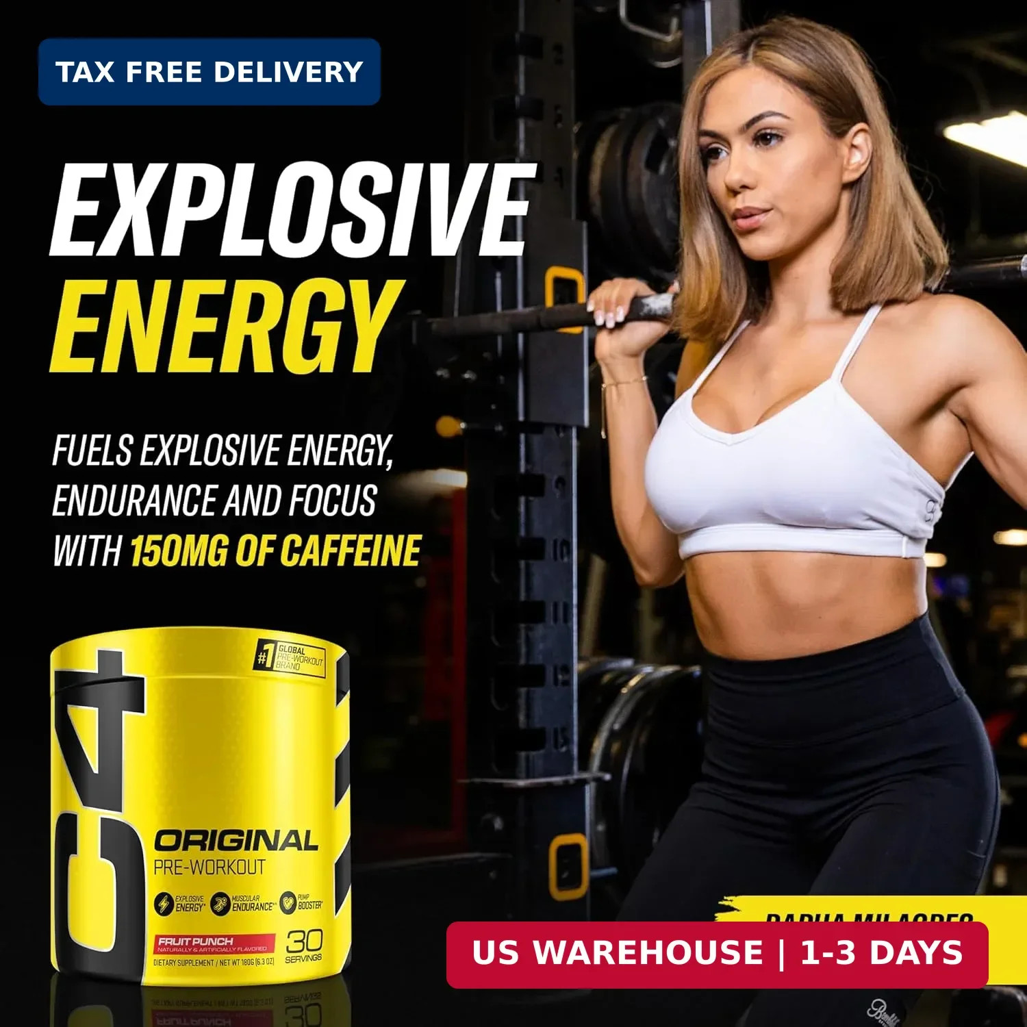 C4 Original Pre Workout Powder with 150mg Caffeine, 30 Servings