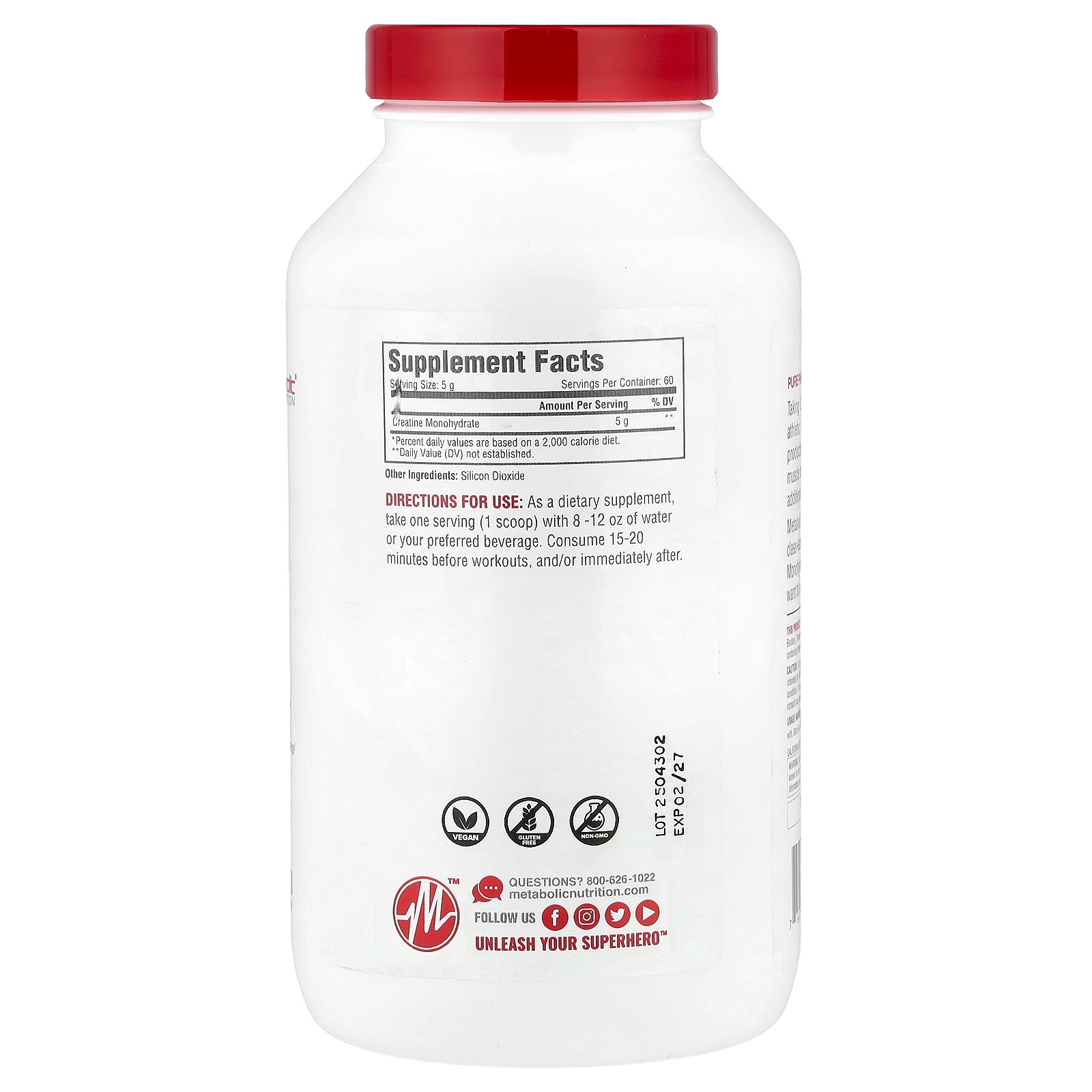 Creatine, Unflavored, 10.58 oz (300 g)