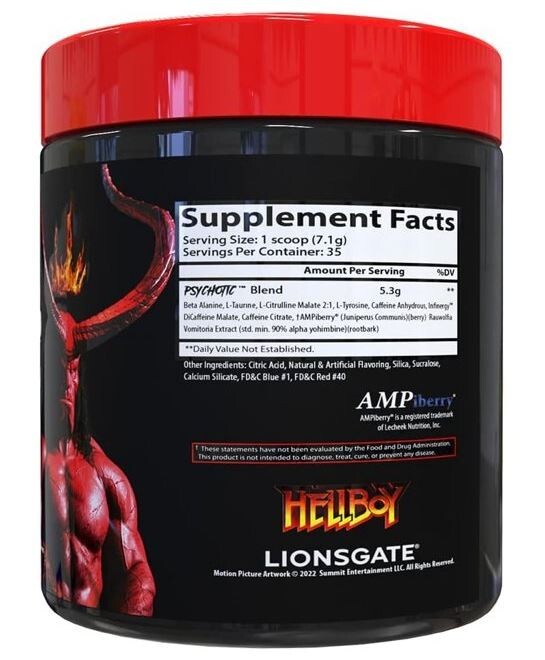 Hellboy Psychotic Pre Workout Cherry Limeade 35 Servings Energy