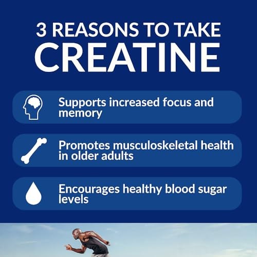 Creatine Monohydrate Powder Unflavored 5g 60 Servings Pre Workout