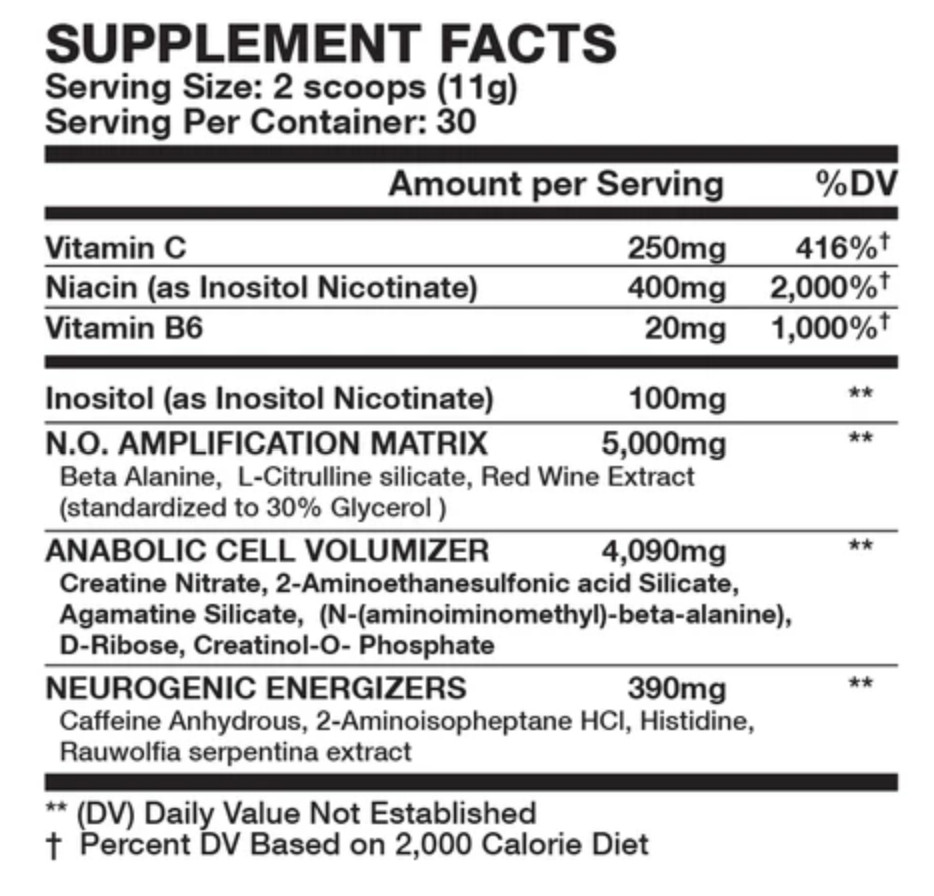 Wicked Pre-Workout 30 Servings Innovative Labs Fruit Punch