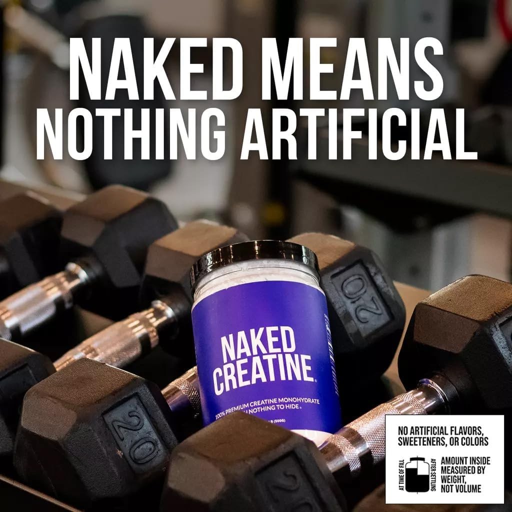 NAKED Pure Micronized Creatine Monohydrate – 200 Servings, 1,000G Bulk – Vegan,