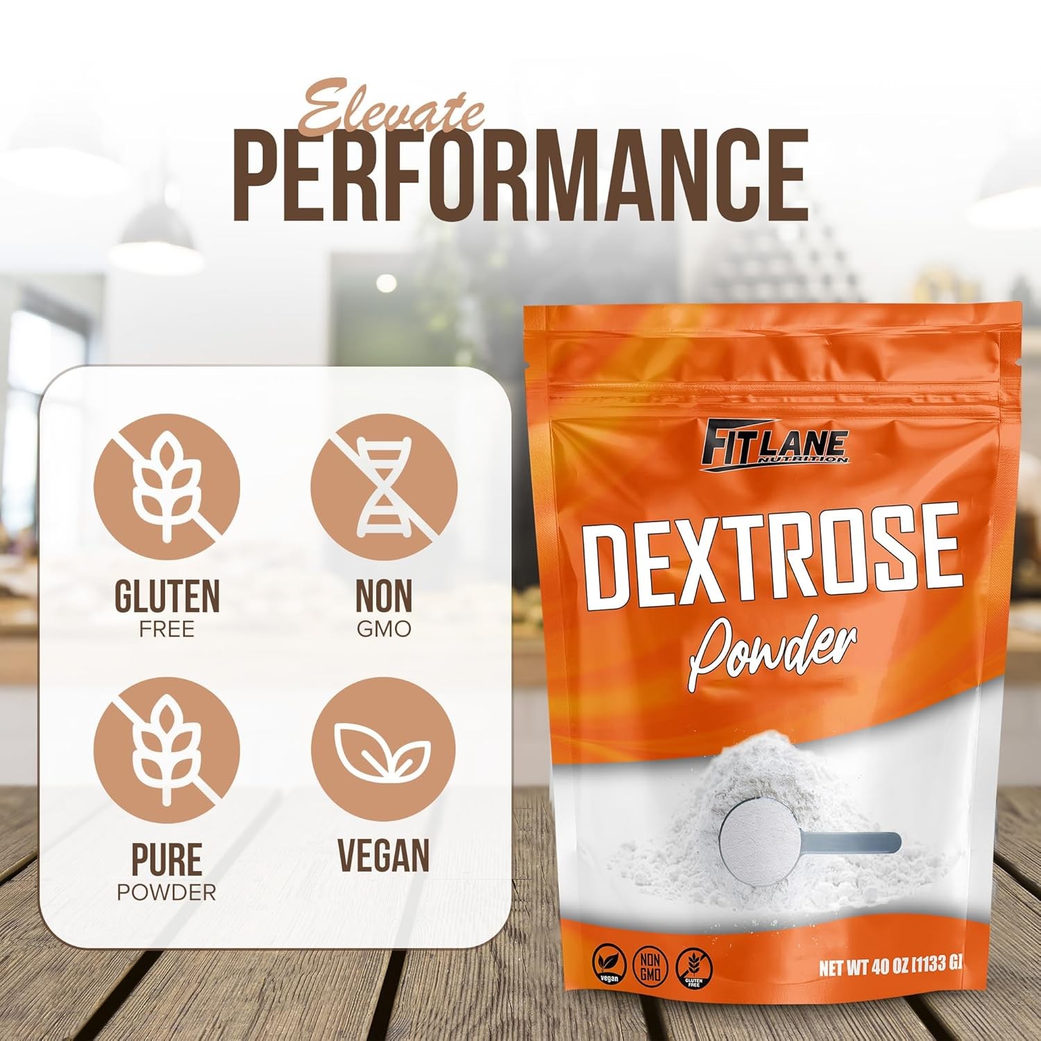 FitLane Dextrose Powder Pure Carb Ingredient Unflavored 40oz 08/27