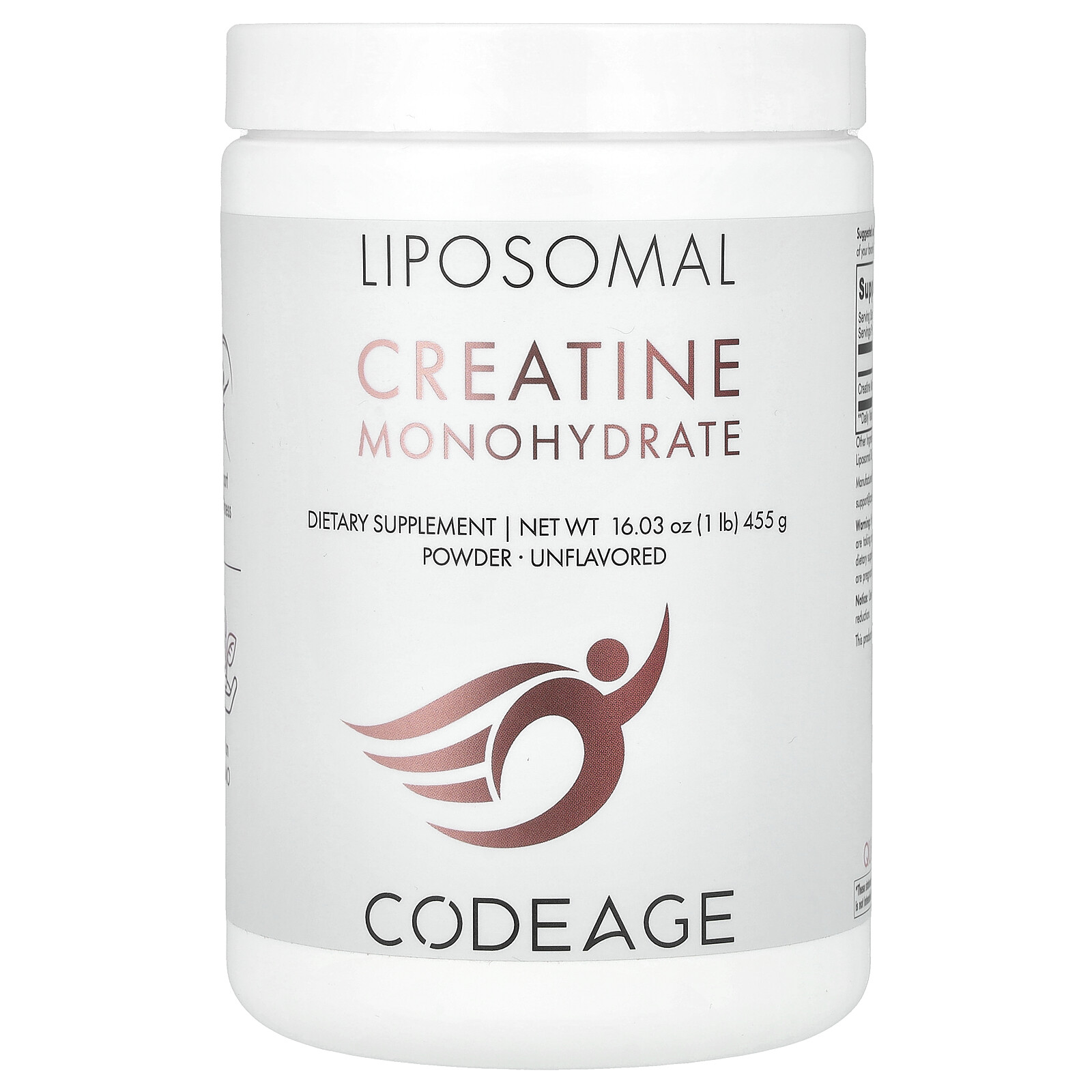 Liposomal Creatine Monohydrate Powder, Unflavored, 1 lb (455 g)