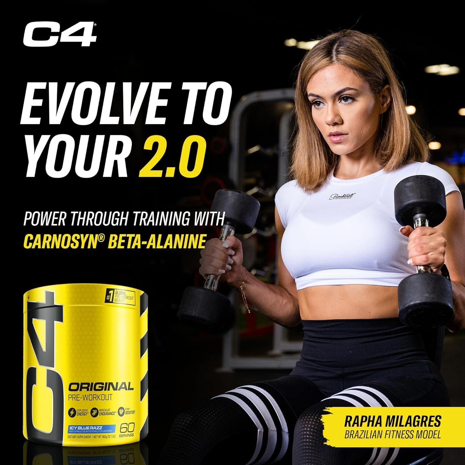 Explosive Energy Icy Blue Razz Pre Workout – 150mg Caffeine & Beta-Alanine!
