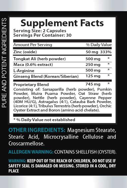 UNLEASH YOUR WOLF – Male Enhancement – Sexual Drive – Extra Strength (1 Bottle)