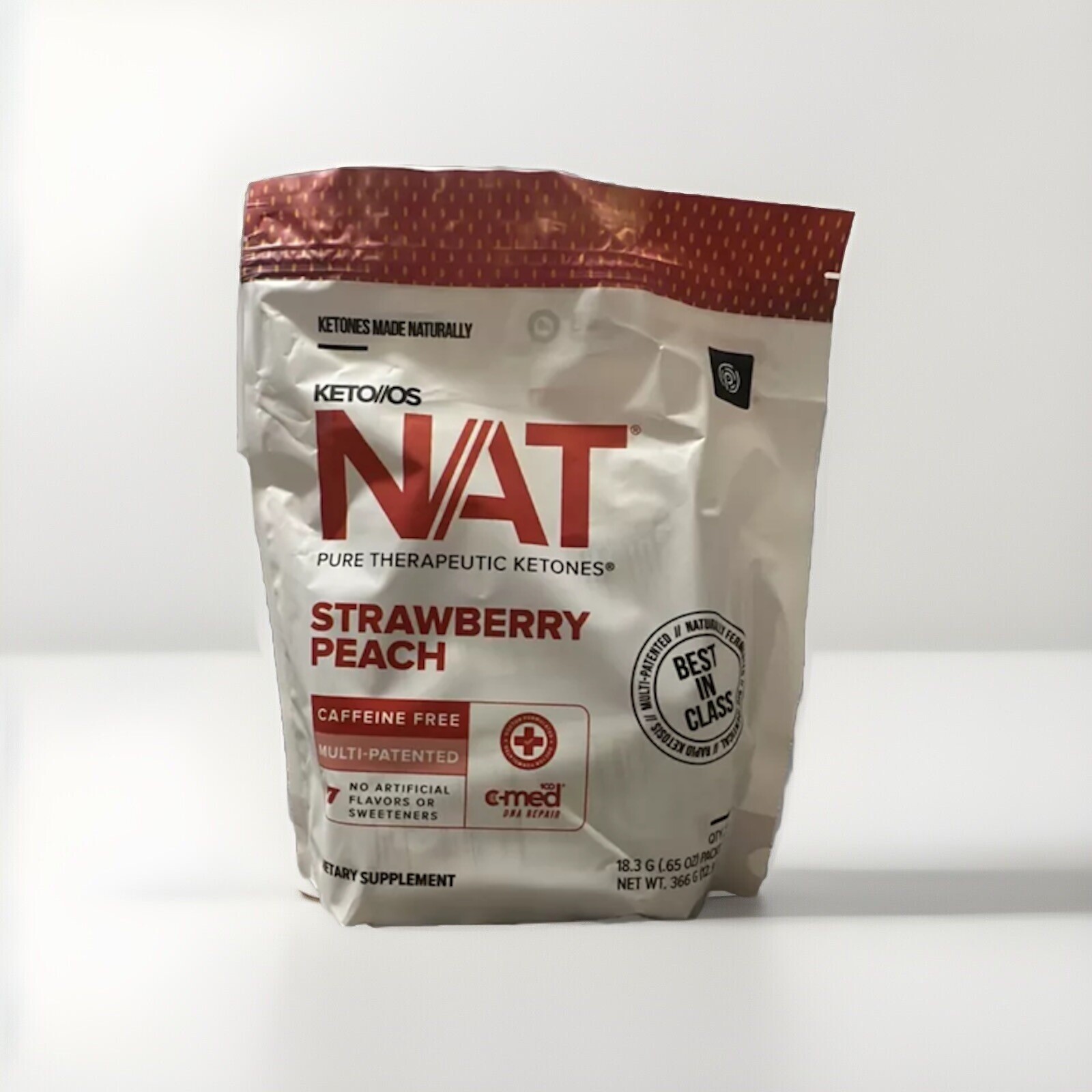 PRUVIT Ketones Nat STRAWBERRY PEACH Caffeine Free !! 20 Packs FREE SHIPPING