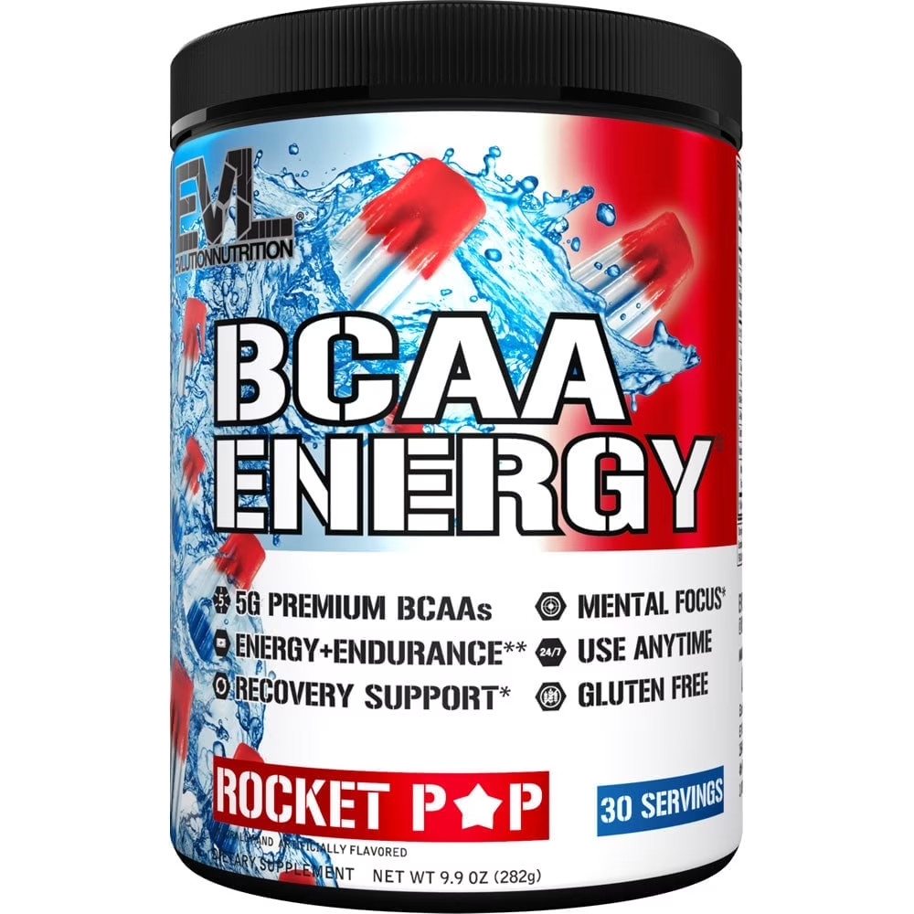 BCAA Energy Amino Acid Pre-Workout Powder – 30 Servings, Rocket Pop
