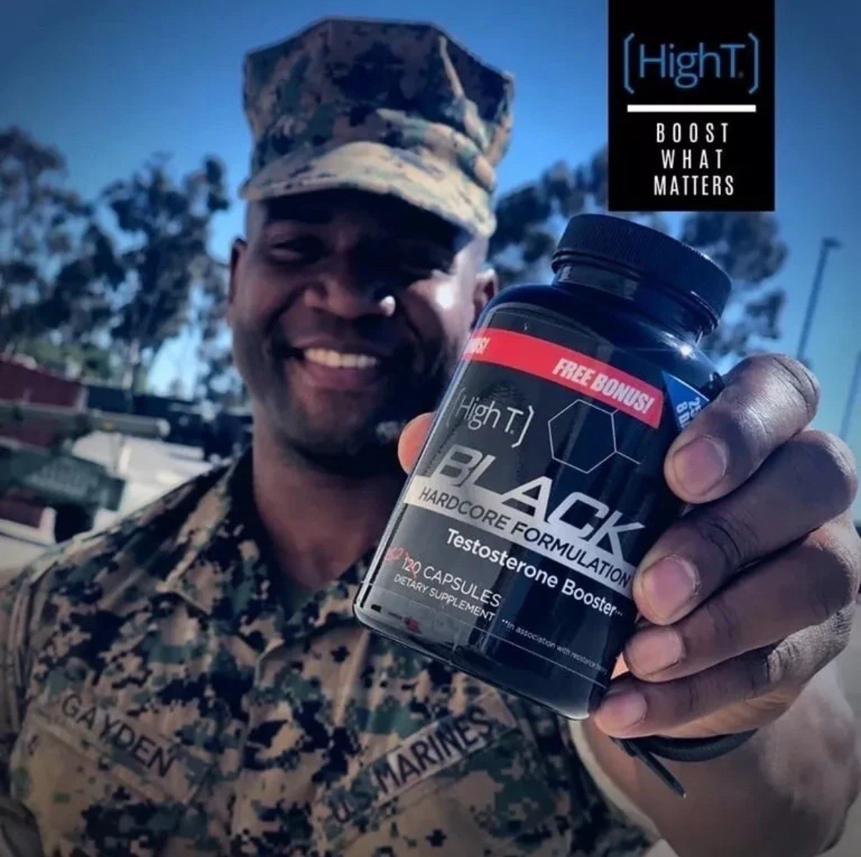 High T Black Capsules 2 Pack Energy Wellness Support for Men 120ct Each