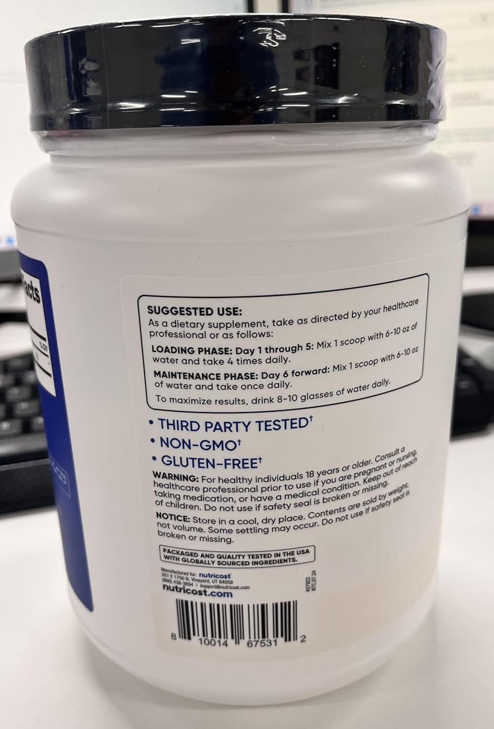 Micronized Pure Creatine Monohydrate 1 KG – No Additives, Vegetarian Formula
