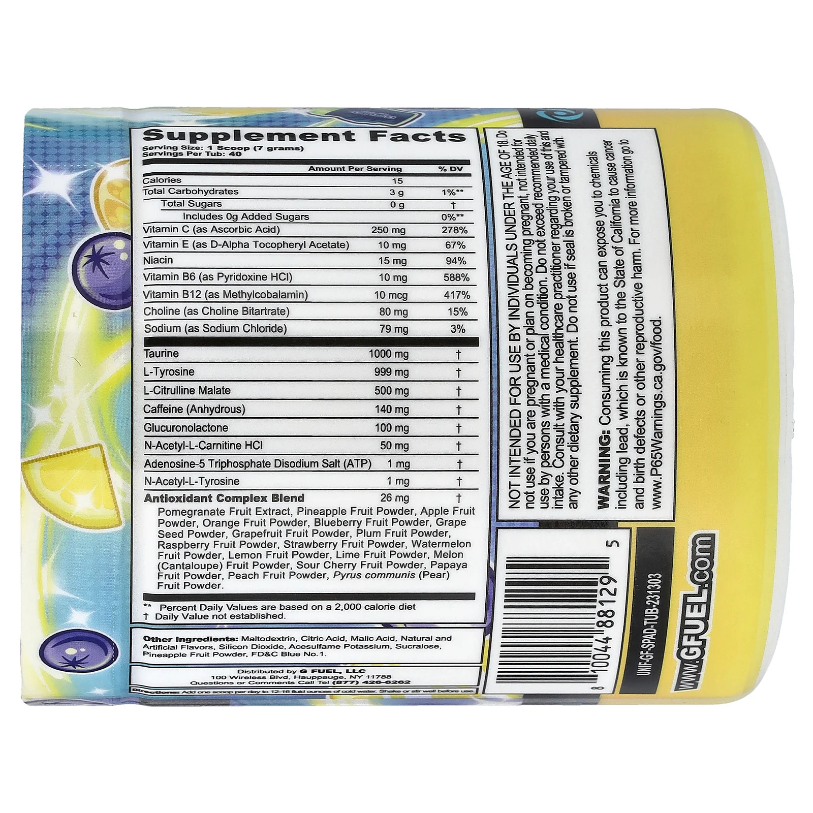 2 X G FUEL, Energy Formula, Shiny Splash, 9.9 oz (280 g)