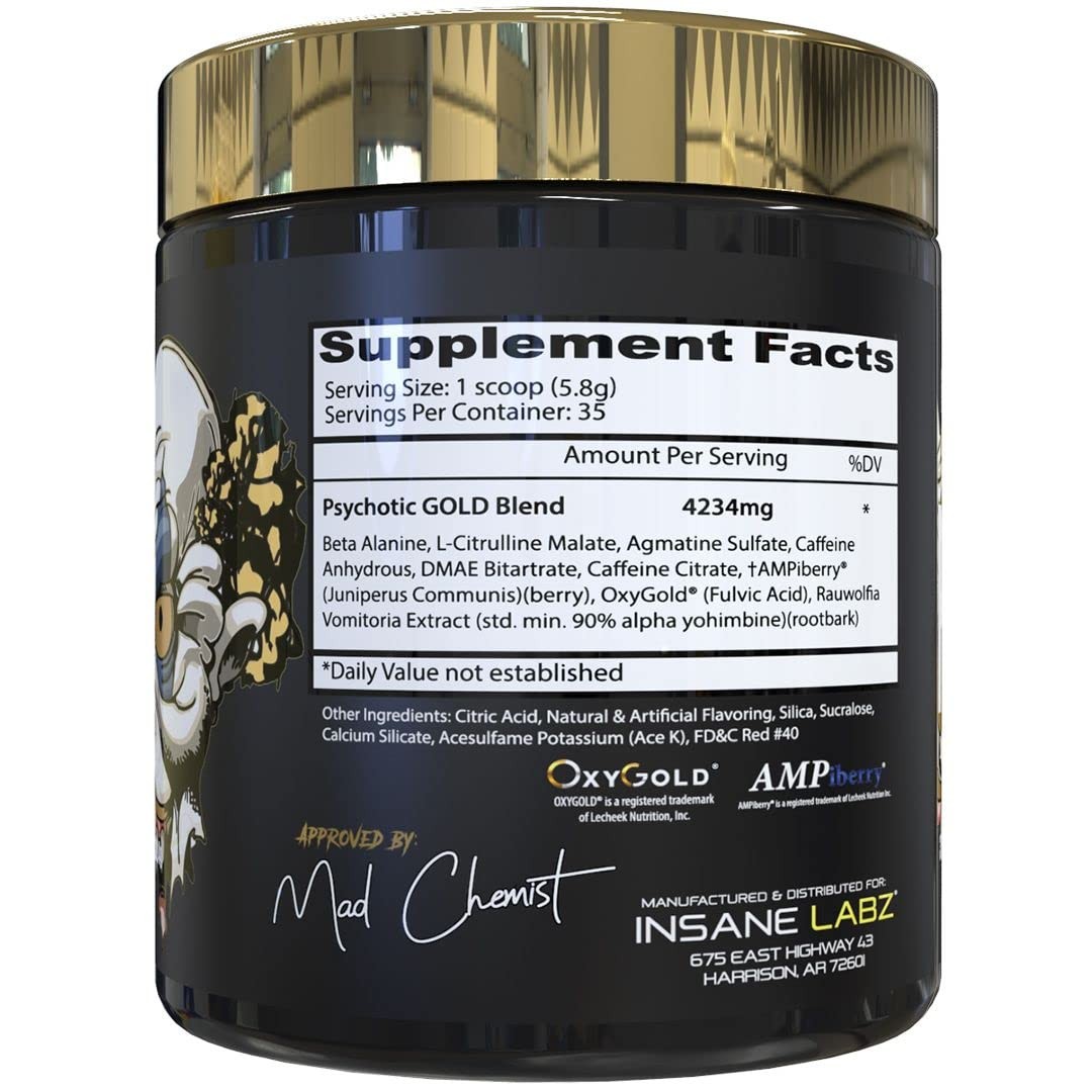 GOLD Pre Workout Supplement 35 Servings Energy Focus Pumps Citrulline Agmatine