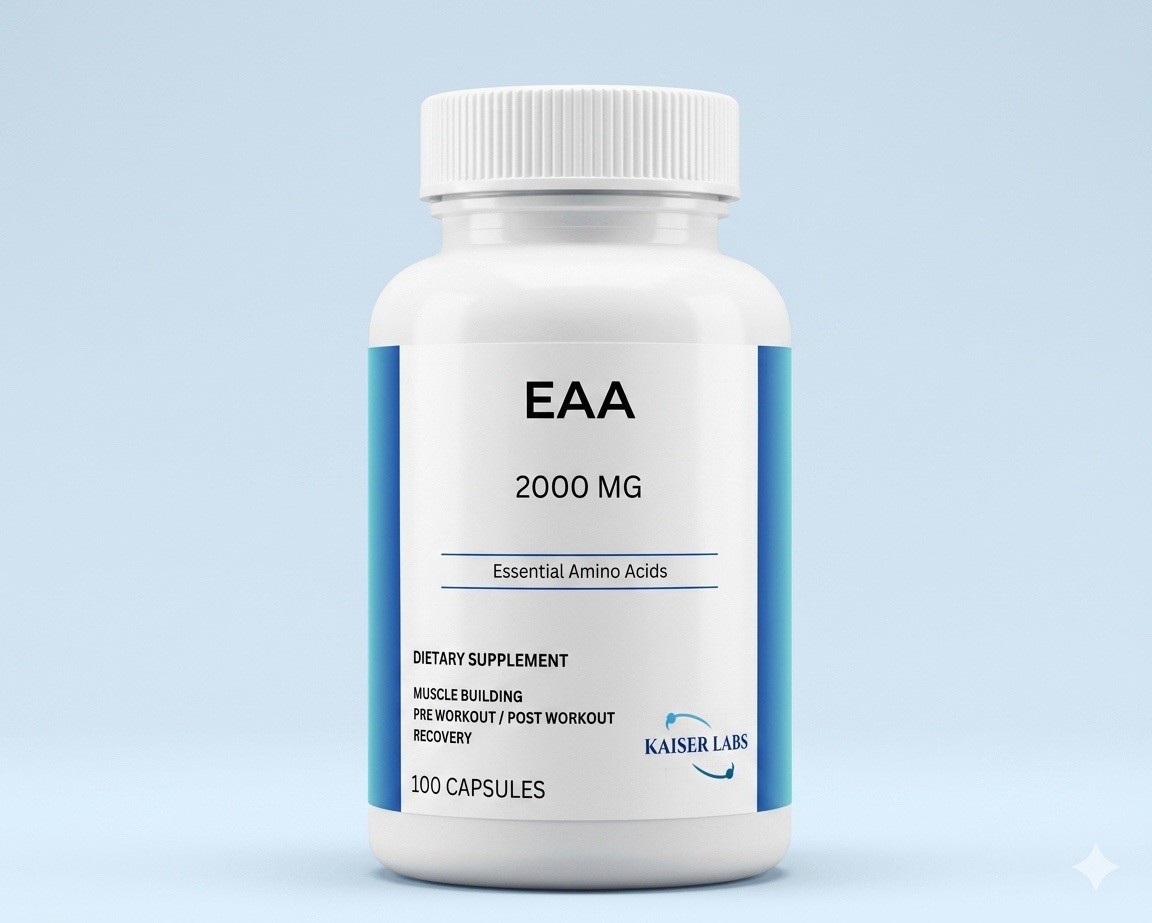 EAA Essential Amino Acids – Muscle Recovery & Protein Synthesis – 100 Capsules