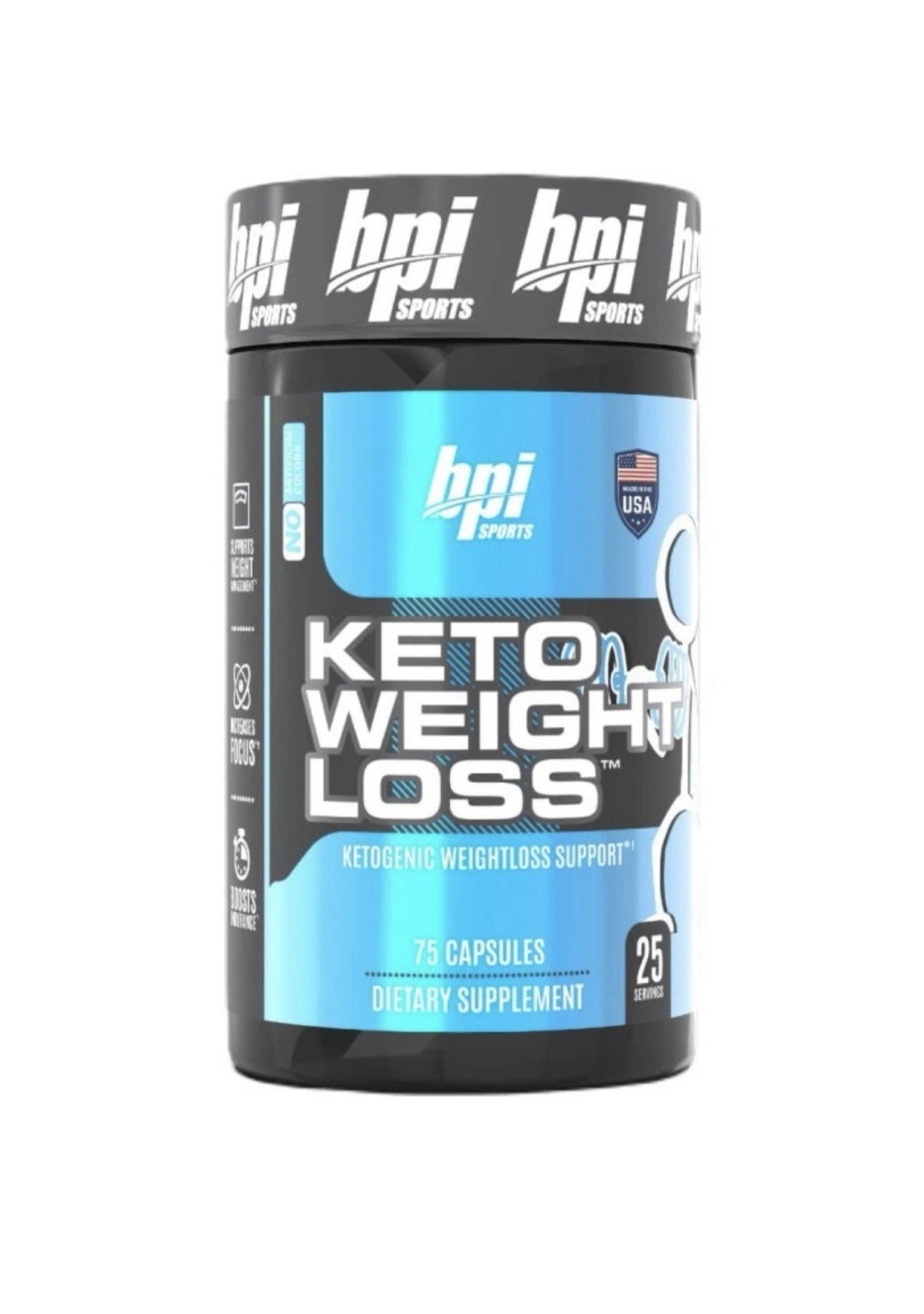 BPI Health Keto Weight Loss Ketogenic Diet Supplement 75 Capsules