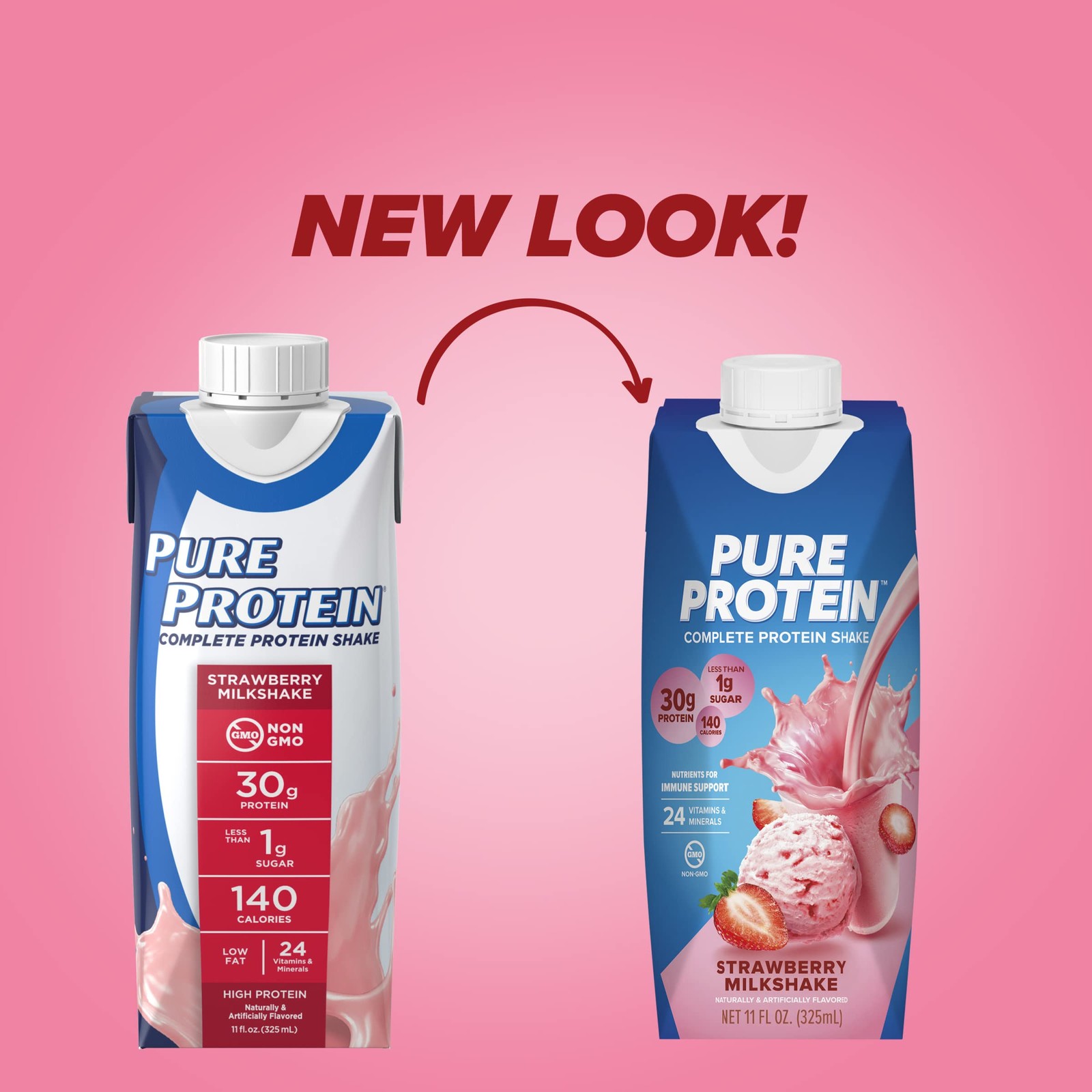 Pure Protein Shake Bundle – 24x11oz 30g Protein, Strawberry & Chocolate