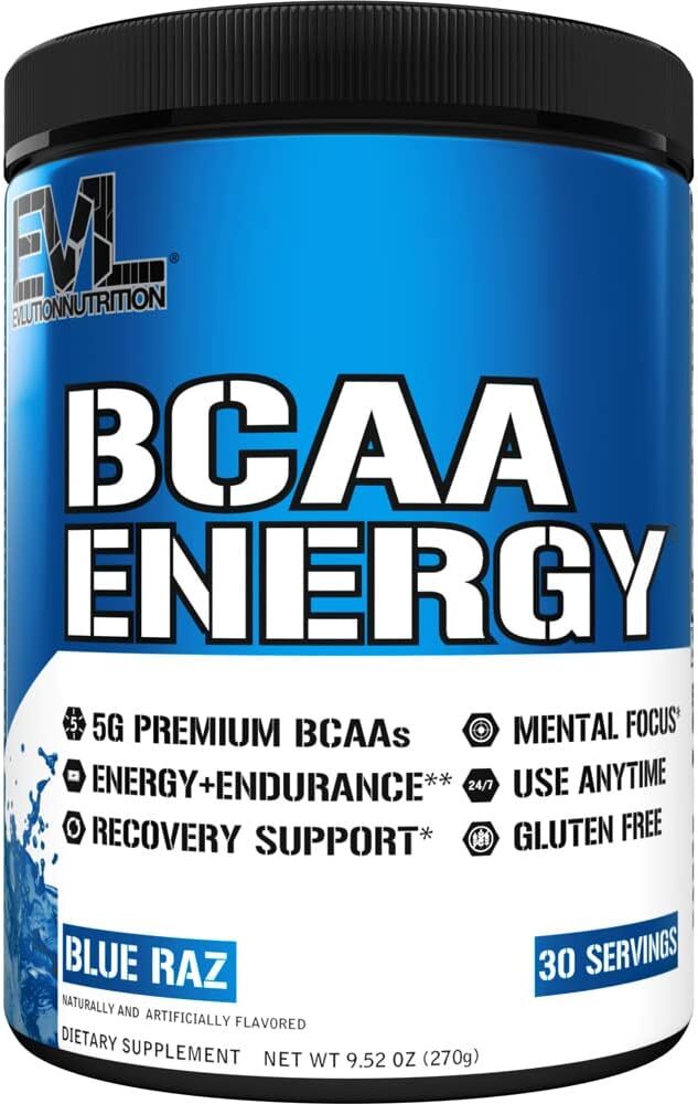 EVL Evlution Nutrition BCAA Energy Amino Acid Pre-Workout Powder – All FLAVORS